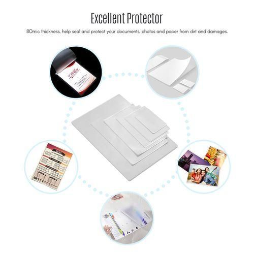 80mic Thermal Laminating Film Pouches PET Clear Sheet For