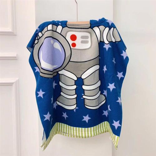 Kids Soft Hooded Towel Wrap Breathable Quick-drying Microfiber Bath Robe for 3-8 Years Boys and Girls
