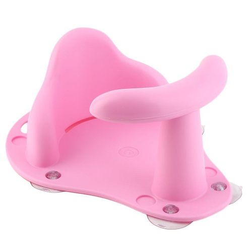 Baby Bath Seat Bottom Sucker Safe Cute Anti-slip Durable for Shower Bathing New,Pink NO5236