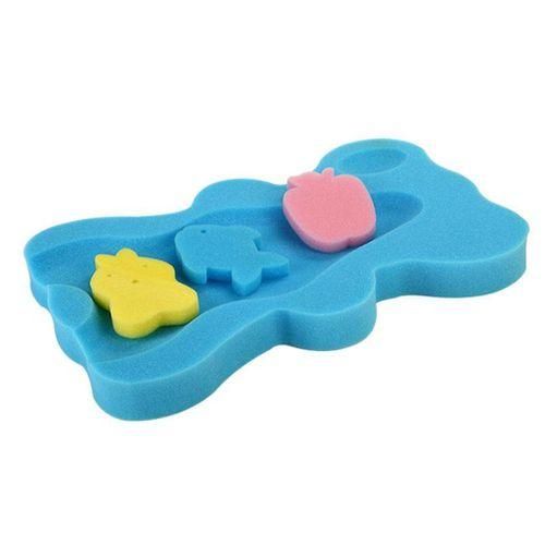 Sponge Infant Bath Cushion  Foam Bathroom  Mat Blue