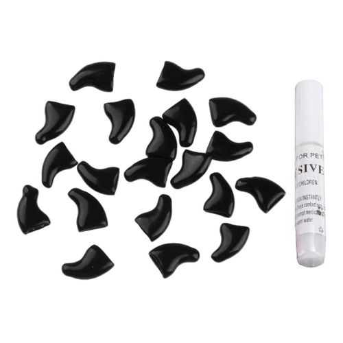6 X 20Pcs Cat Claw Covers,Cat Claw Covers Soft  Black