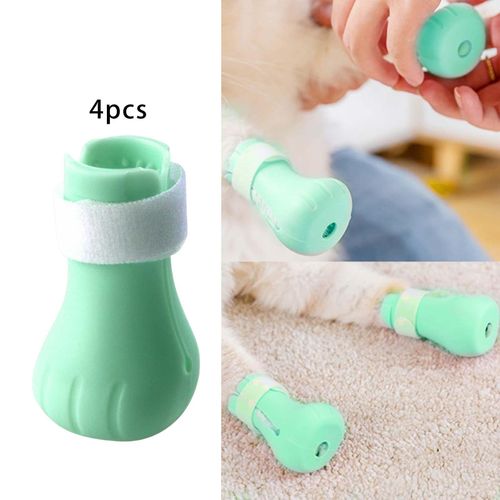 2 X 4 Pcs Cat Foot Covers Nail Gloves Cat Boots For