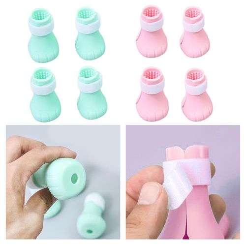2 X 4Pc Silicone Pet Cat Anti-Scratch Shoes  Paw