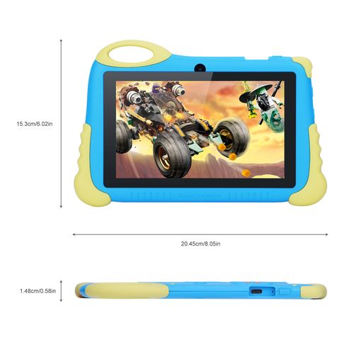 C Idea 7 Inches Kids Tablet, Dual Cameras Sim 6Gb RAM 128GB ROM Android 9 Tablets With Low Price- Blue