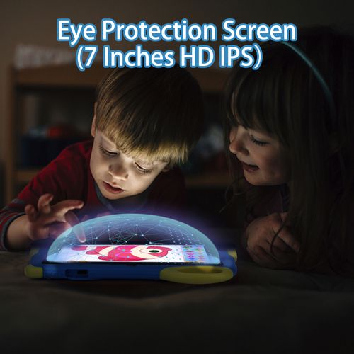 C Idea 7 Inches Kids Tablet, Dual Cameras Sim 6Gb RAM 128GB ROM Android 9 Tablets With Low Price- Blue