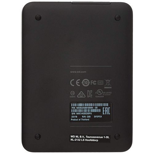 Western Digital 1TB Western Digital Portable External Hard Drive USB 2.0 - Black