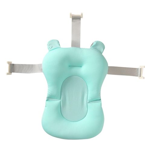Infant Bath Seat Soft Tub Insert with Adjustable Buckle Seat Belt Back Care,Blue NO5112