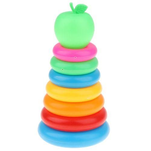 7 Plastic Stacking Rings Kit With A  Bath Time Floating Toy For