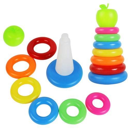 7 Plastic Stacking Rings Kit With A  Bath Time Floating Toy For