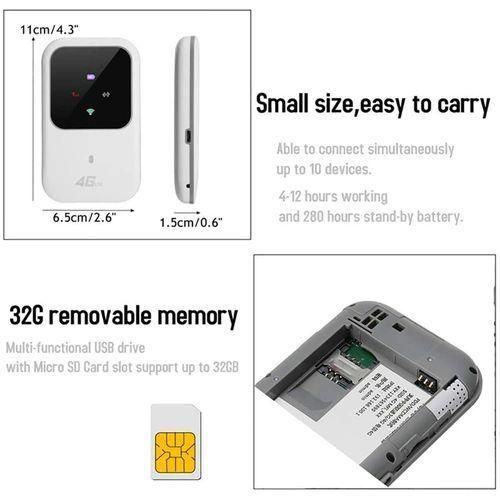 BVOT 4G LTE Portable Pocket MiFi 150Mbps With Sim Card Slot