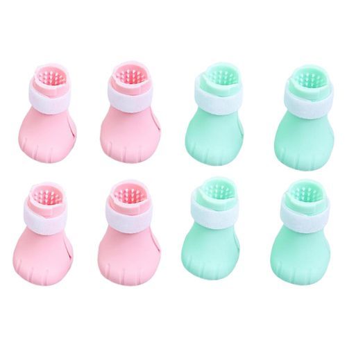 5 X 4Pcs Anti-Scratch Boots Silicone Cat Shoes Rubber  Paw