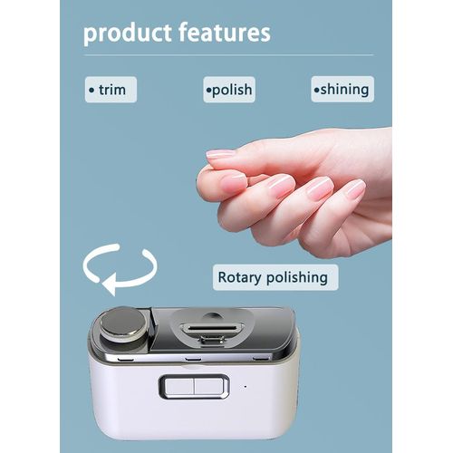 Nail Cutter Electric Nail Clipper,Automatic Nail Clipper with Light and 2 Speeds,Nail Cutter and File 2 in 1 Design,USB Rechargeable Safety Fingernail Trimmer for Baby, Kids, Adults, Seniors