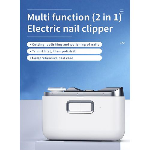 Nail Cutter Electric Nail Clipper,Automatic Nail Clipper with Light and 2 Speeds,Nail Cutter and File 2 in 1 Design,USB Rechargeable Safety Fingernail Trimmer for Baby, Kids, Adults, Seniors