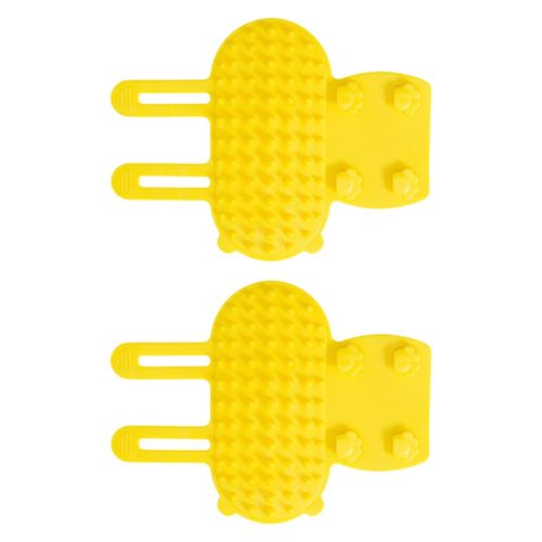2 Pieces Self Grooming  Combs  Groomer Yellow