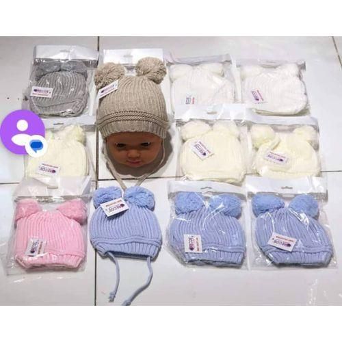 3 Piece Beautiful Stylish New Born Baby Caps Till Grow Up