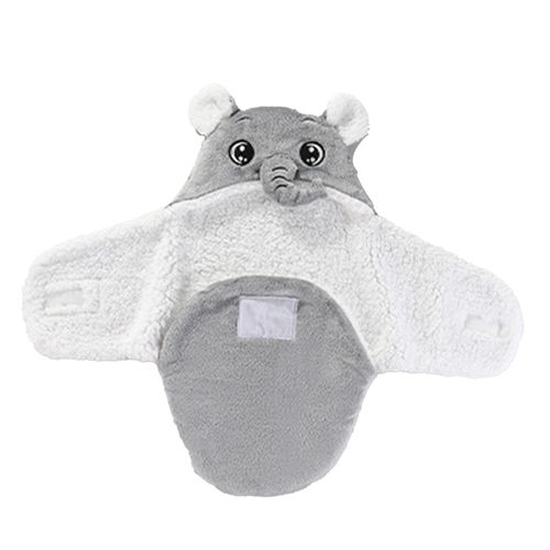 Newborn Swaddle Wraps Wrap Hat Absorbent Towel Gray 70cm