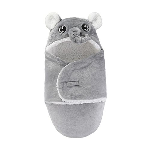 Newborn Swaddle Wraps Wrap Hat Absorbent Towel Gray 70cm
