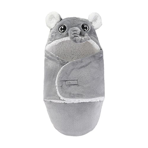 Newborn Swaddle Wraps Wrap Hat Absorbent Towel Gray 70cm