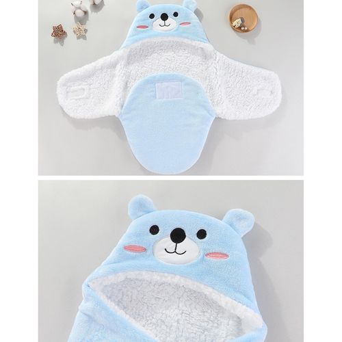 Newborn Swaddle Wraps Wrap Hat Lightweight Lovely Blue