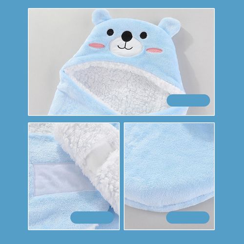 Newborn Swaddle Wraps Wrap Hat Lightweight Lovely Blue