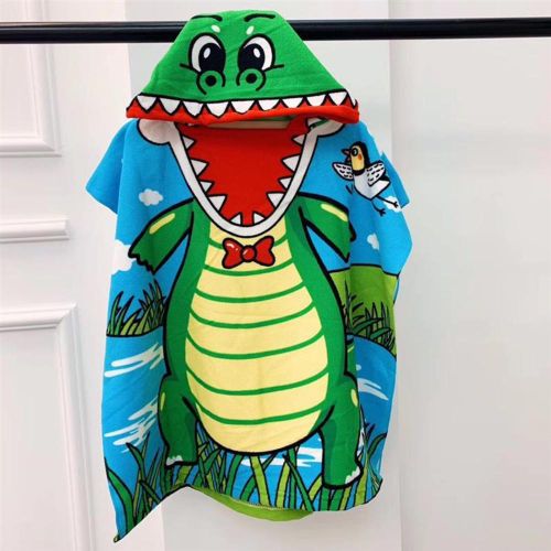 Kids Soft Hooded Towel Wrap Breathable Quick-drying Microfiber Bath Robe for 3-8 Years Boys and Girls NO5278