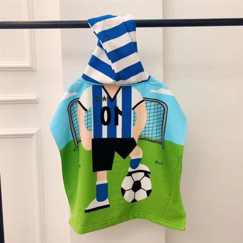 Kids Soft Hooded Towel Wrap Breathable Quick-drying Microfiber Bath Robe for 3-8 Years Boys and Girls NO5278
