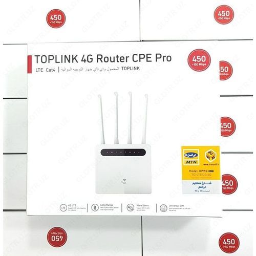 Universal TOPLINK 4GLTE CPE Pro WiFi Router Unlocked -- Black