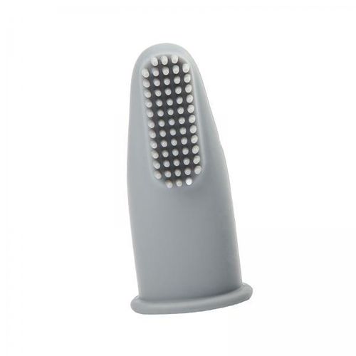 2 Silicone Finger Toothbrush Kids Finger Toothbrush Grey