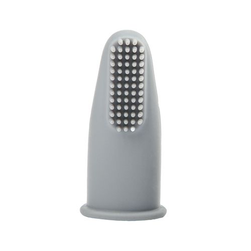 2 Silicone Finger Toothbrush Kids Finger Toothbrush Grey
