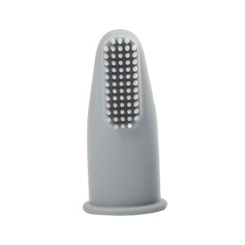 2 Silicone Finger Toothbrush Kids Finger Toothbrush Grey