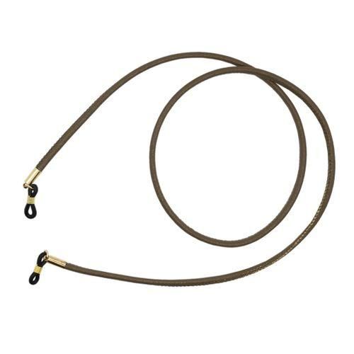 Sport Eyeglasses Holder Cord PU Leather Rope Strap Sunglasses Brown