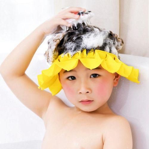 Baby Shower Cap Baby Bathing Hat Adjustable Toddler Shower