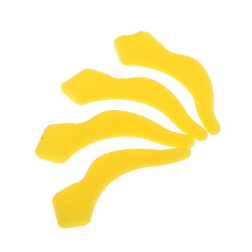 10 Pairs Silicone Eye Glasses Temple Tips Ear Hooks Grip Holder Yellow
