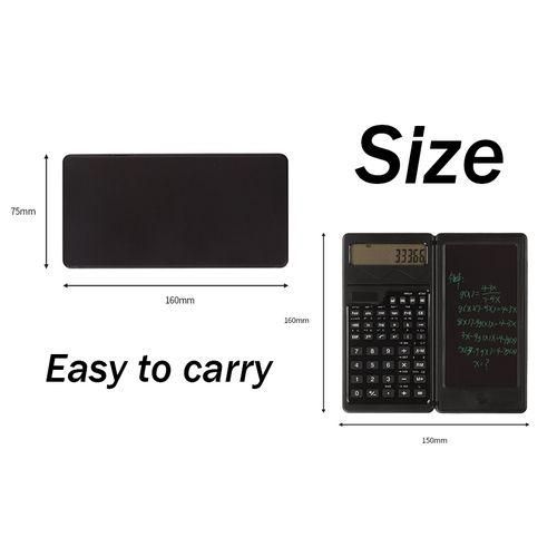 Foldable calculator suitable for 10 digit large display screen office desk calculator with erasable writing desk support for solar energy and batteries suitable for offices and schools black