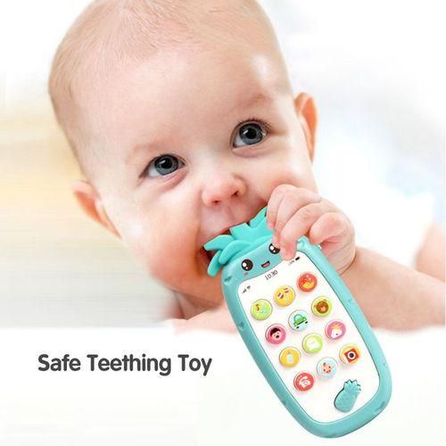 Mobile Phone Toy With Light Music  Sounds Silicone Teether