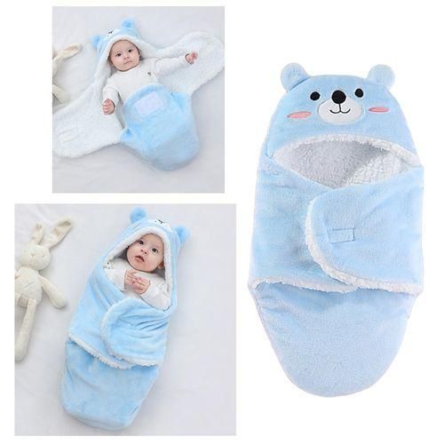 Newborn Swaddle Wraps Wrap Hat For Little Children Blue