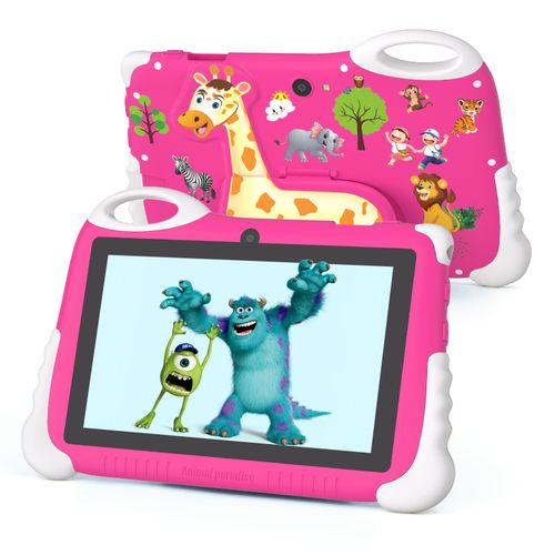 C Idea 7 Inches Kids Tablet, Sim Dual Cameras 6GB RAM & 128GB ROM Android 9 Tablets With Low Price -Pink