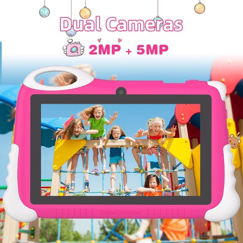 C Idea 7 Inches Kids Tablet, Sim Dual Cameras 6GB RAM & 128GB ROM Android 9 Tablets With Low Price -Pink