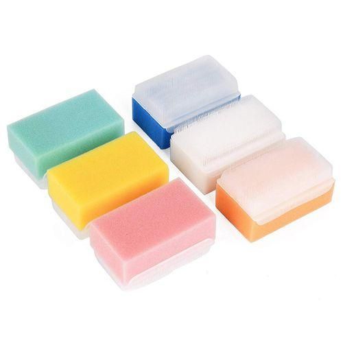 Baby Bath Sponge 6 Pieces Soft Foam Washer with Cradle Cap Brush Body,Hair and Scalp Clean Gentle Baby Sensory Brush Bath Sponge Brush Multiple color
