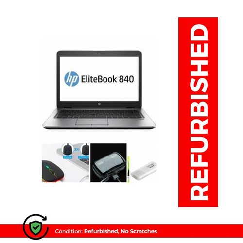 Hp EliteBook 840 , Intel Core i5 up to 2.3 GHz, 16GB RAM, 1TB/1000 GB HDD Laptop Computer With Rechargable Mouse  , Earbuds and 32GB Flash disk Windows 10 Pro-Refurbished