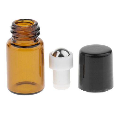 20pcs Empty Portable Roll On Glass Bottles For Essential Oil Perfumes