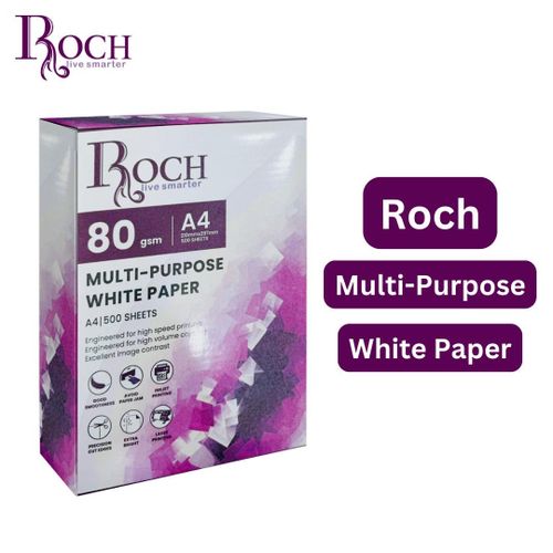 Roch Ink Saving White Paper Reams 80G (500 Sheets) - White