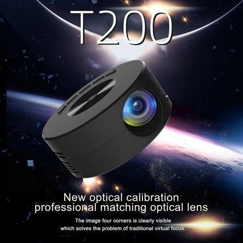 T200 1500LM 1920x1080P LED Mini Projector, AU PlugBlack