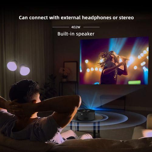 T200 1500LM 1920x1080P LED Mini Projector, AU PlugBlack