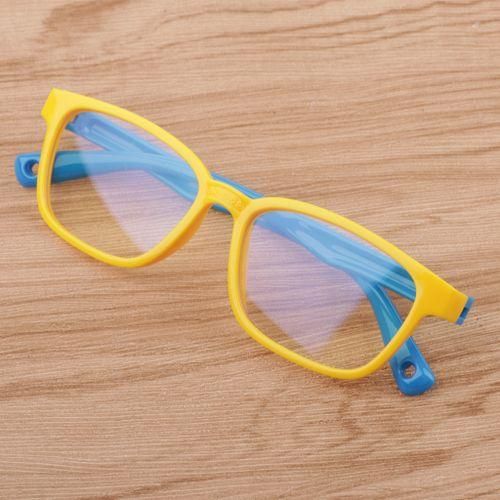Trendy Antiblue Light Silicone Eyeglass Children Yellow Frame Yellow