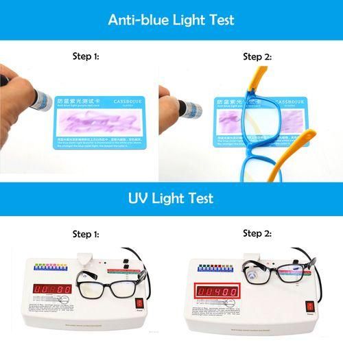 Trendy Antiblue Light Silicone Eyeglass Children Yellow Frame Yellow