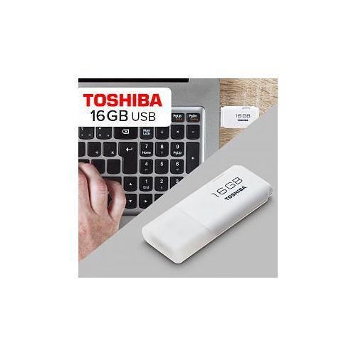 Toshiba USB 16GB flash disk drive, TransMemory High Speed Pen Drive -White