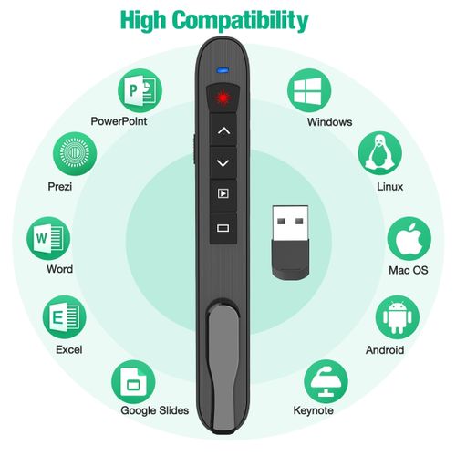 Rechargeable Wireless Presenter For Powerpoint