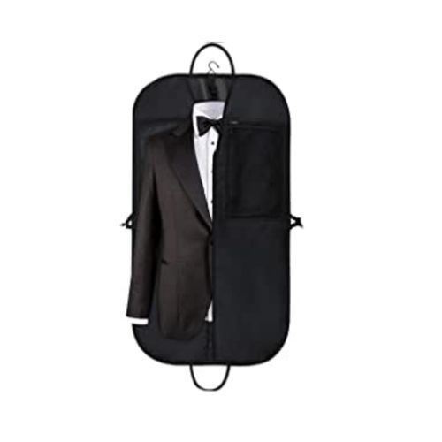 Suit Carrier And Coat Storage Bag Pouch Organizer - Black