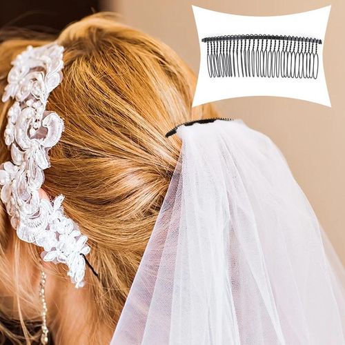 10Pcs Metal Wire Hair Combs 30 Teeth Bridal Wedding Veil Comb Bridal Hair Comb Multifunctional DIY Hair Clips for Hair Styling